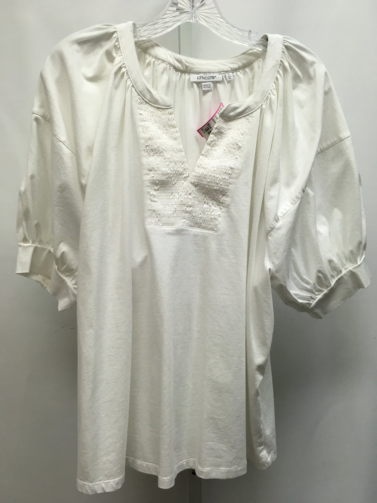 Chico's Size Chico's 3 (X-large) White 3/4 Sleeve Top