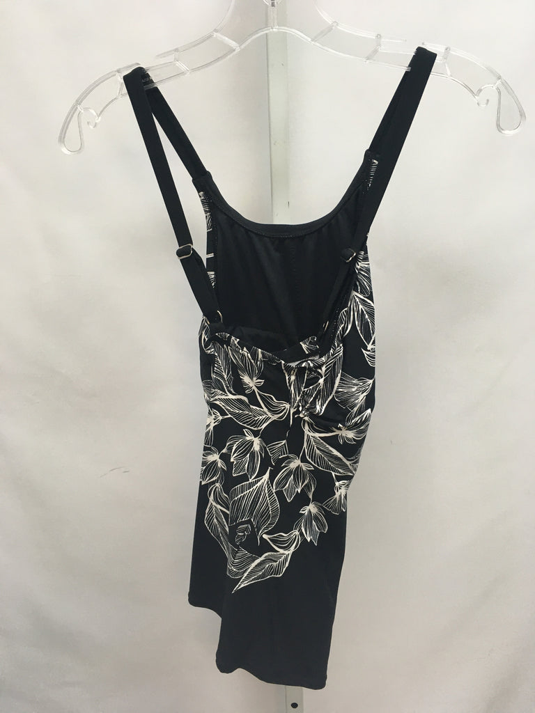 Size Large Calvin Klein Black Floral Swimsuit Top Only