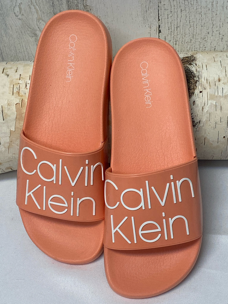 Calvin Klein Size 8 Peach Sandals