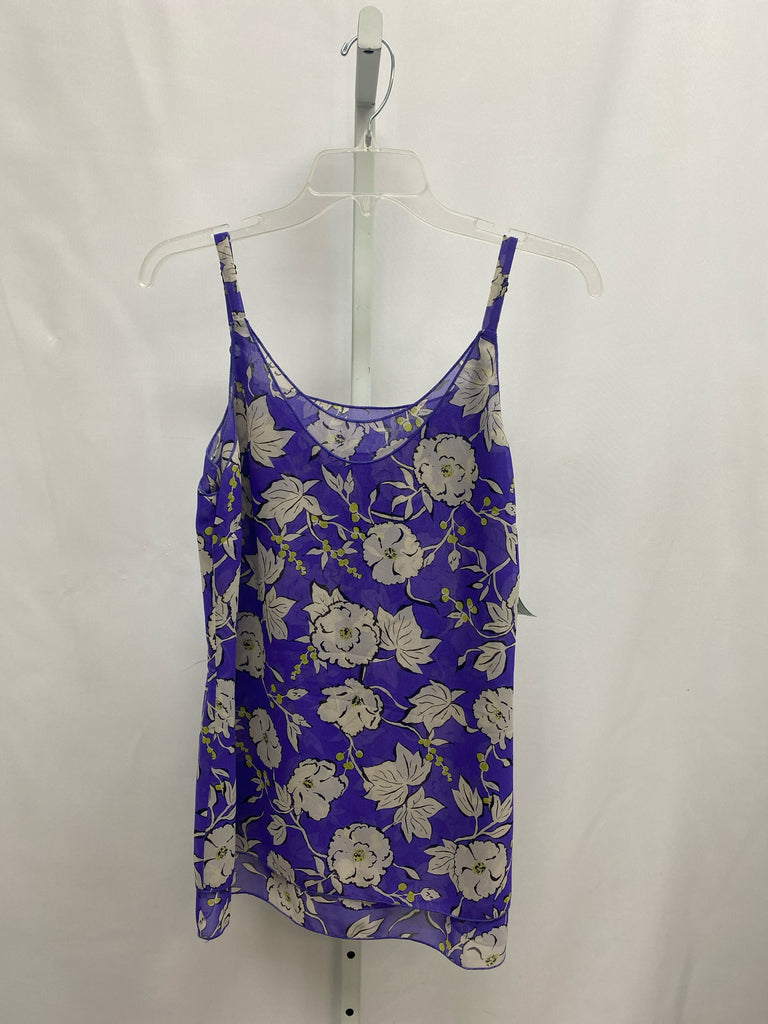 Cabi Size Small Purple Floral Sleeveless Top
