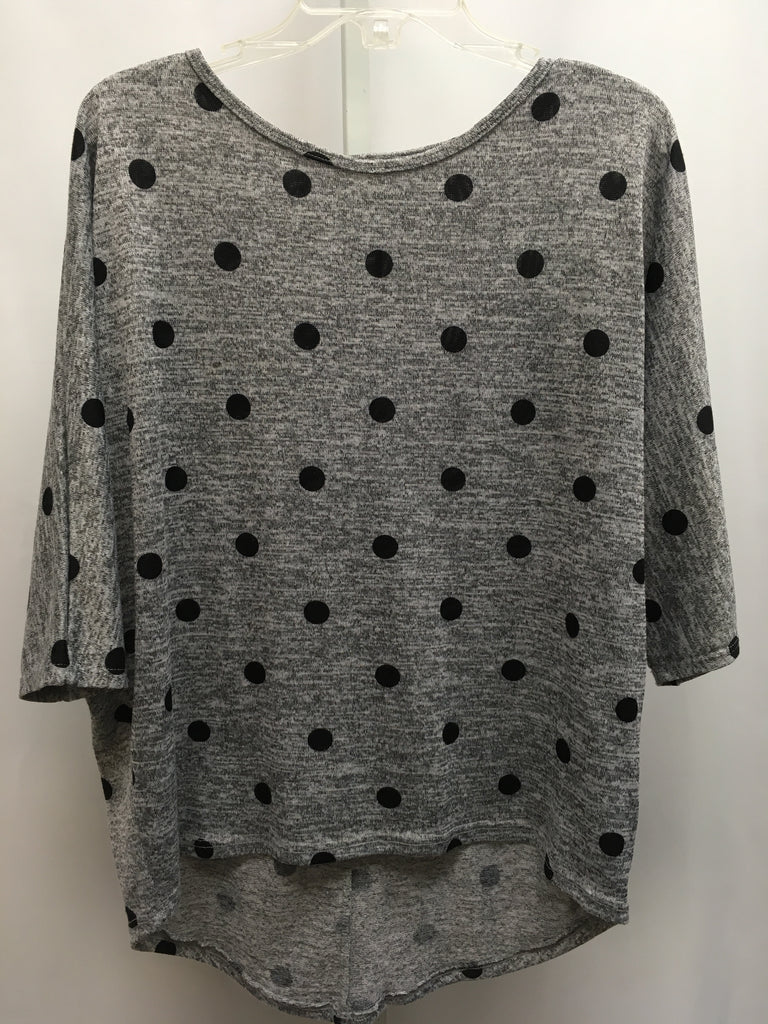 Size XL Gray Heather 3/4 Sleeve Top