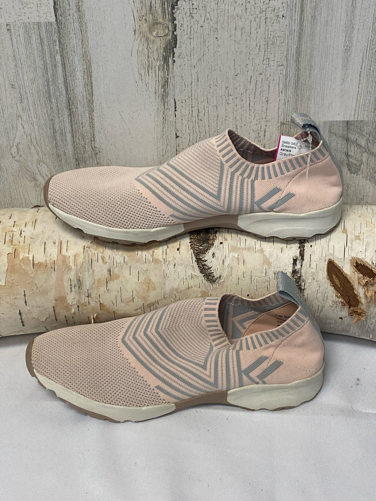 kensie Size 9.5 Gray/Pink Sneakers