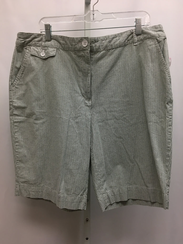 Laura Scott Size 16 Olive Stripe Shorts