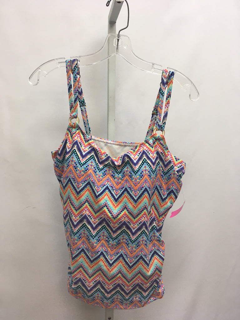 Size 16 Croft & Barrow White/Multi Swimsuit Top Only