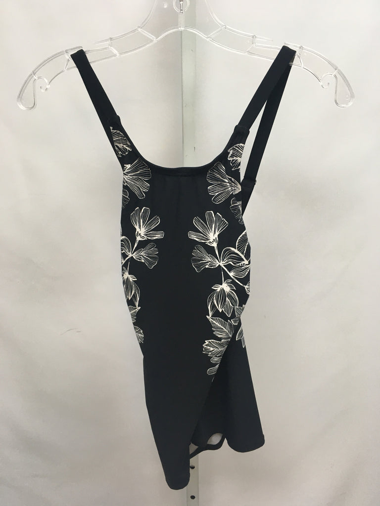 Size Large Calvin Klein Black Floral Swimsuit Top Only