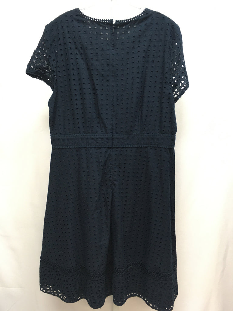 Size 14 Ann Taylor Navy Short Sleeve Dress