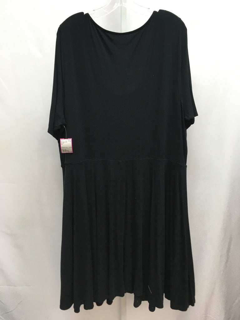 Size 2X AVA VIV Black Short Sleeve Dress