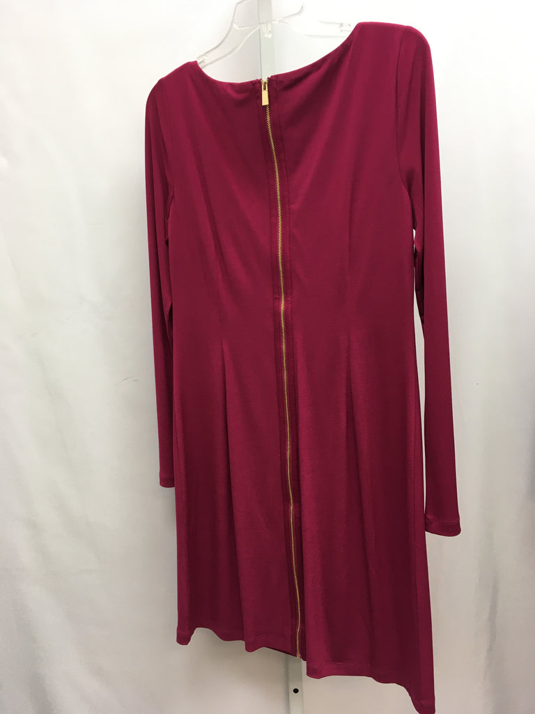 Size 6 Vince Camuto Magenta Long Sleeve Dress