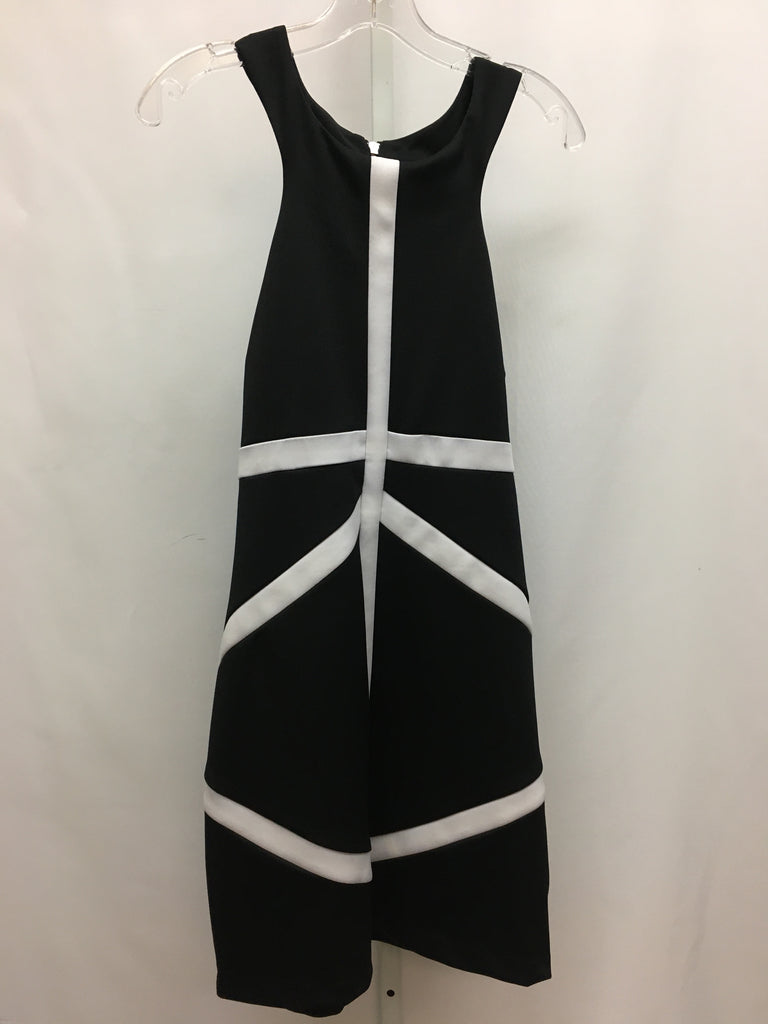 Size 14 Bisou Bisou Black/White Sleeveless Dress