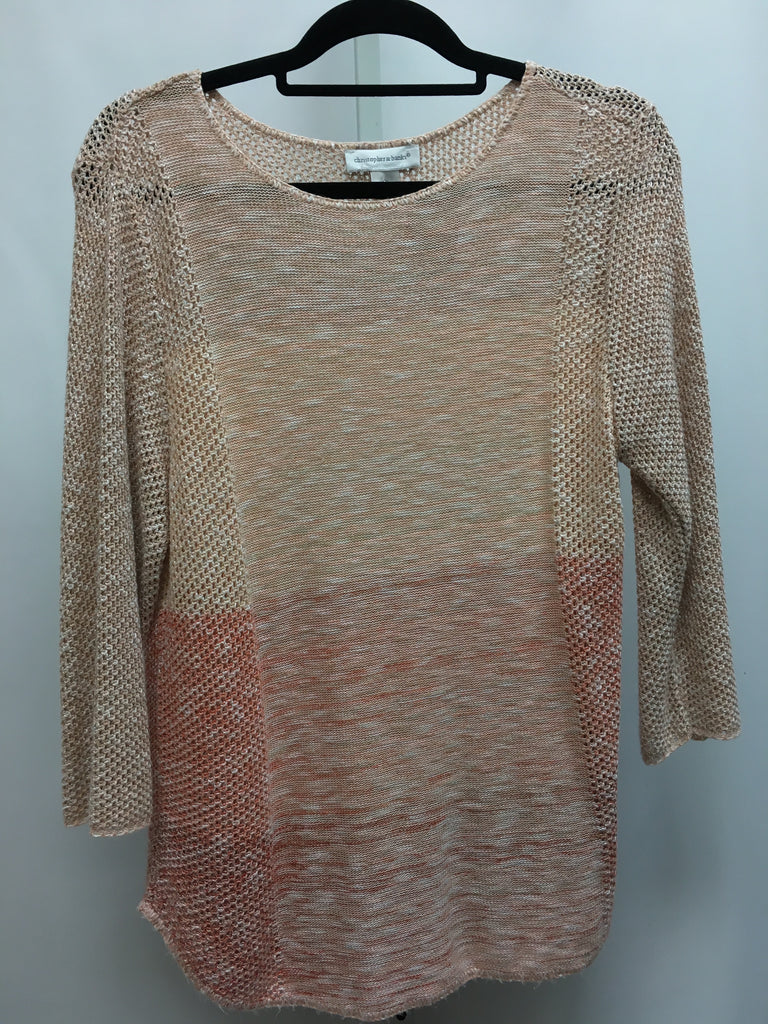Christopher & Banks Size XL Peach Long Sleeve Top