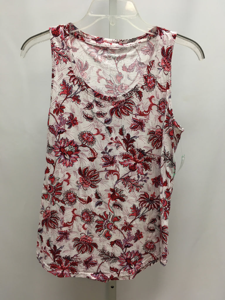 Maurices Size Small White/REd Sleeveless Top