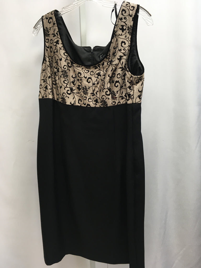 Size 10 K STUDIO Black/Tan Sleeveless Dress