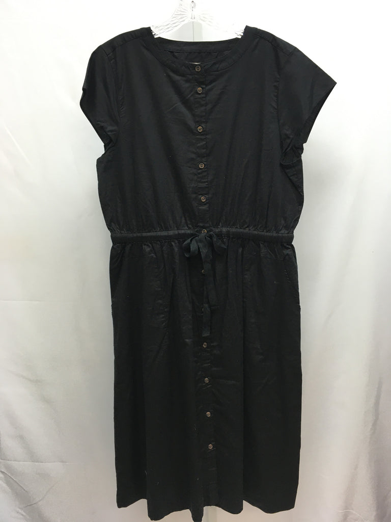 Size 12 LOFT Black Short Sleeve Dress