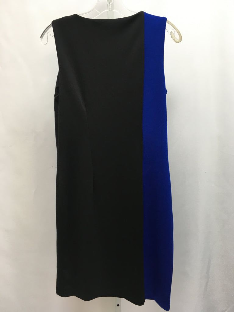 Size 6 Spense Black/Blue Sleeveless Dress