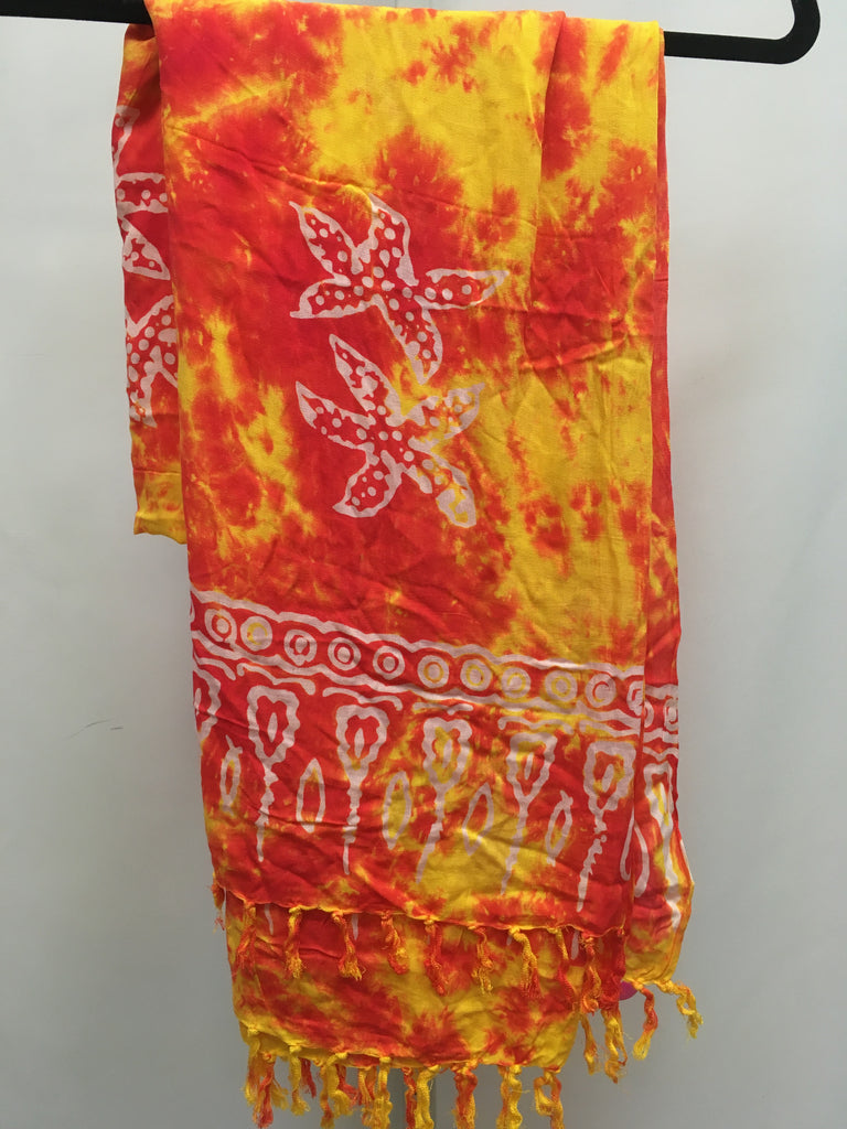 Size One Size Red/Yellow Sarong