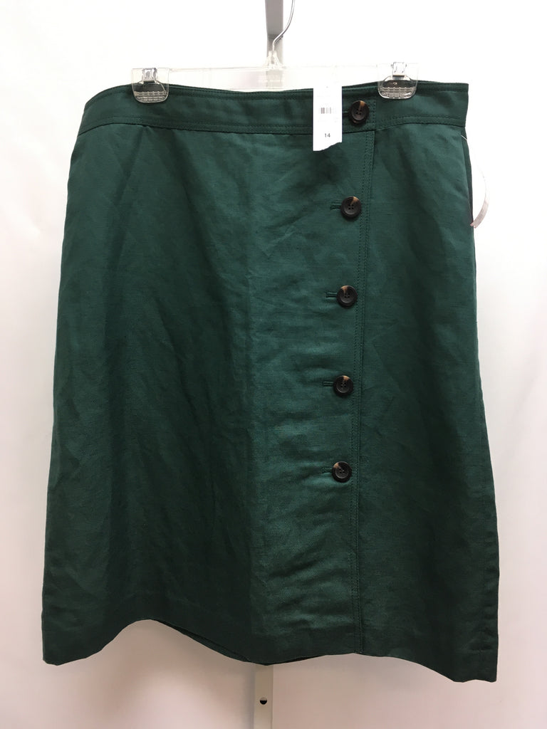 Size 14 Ann Taylor Forest Green Skirt