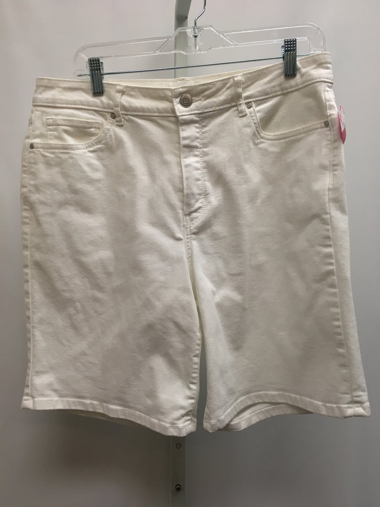 Croft & Barrow Size 14 White Denim Shorts