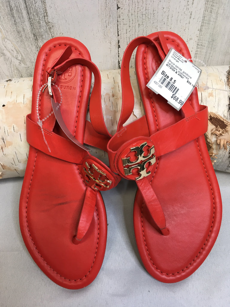 Tory Burch Size 8.5 Orange Designer Shoe