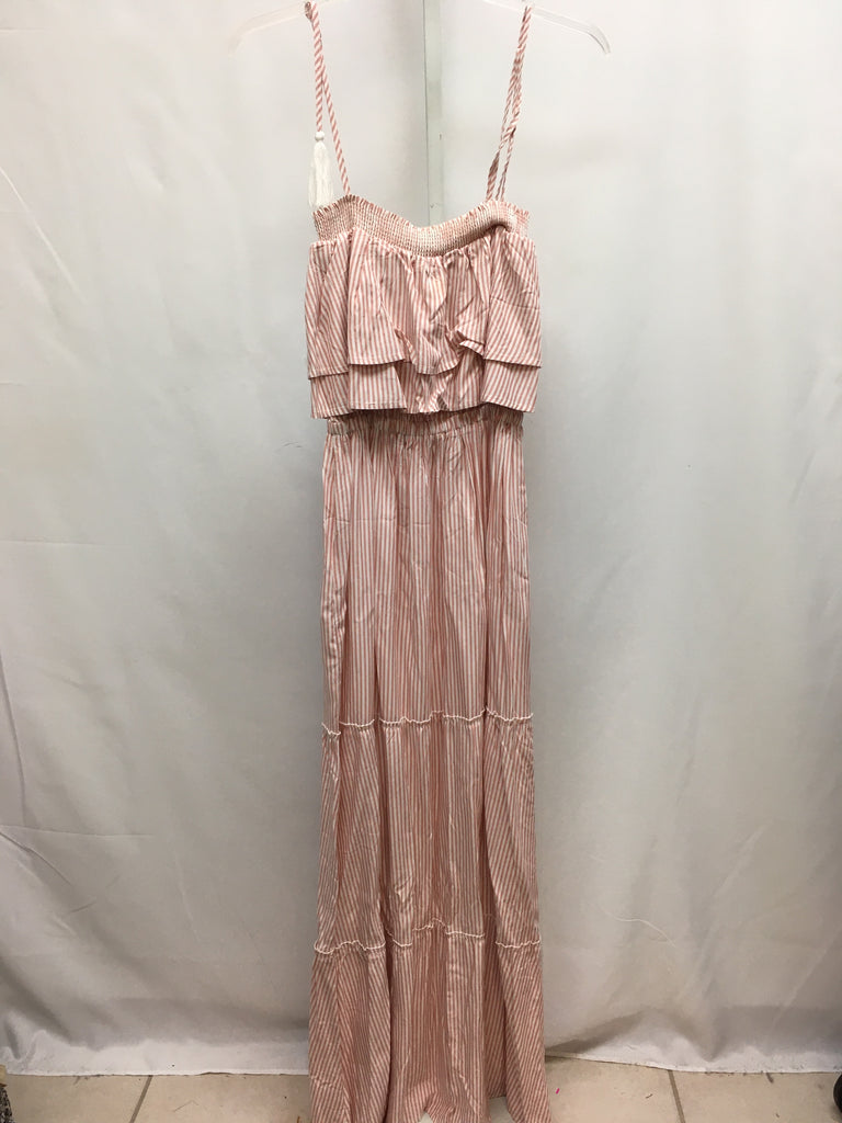 Size Small JAck Pink/White Maxi Dress