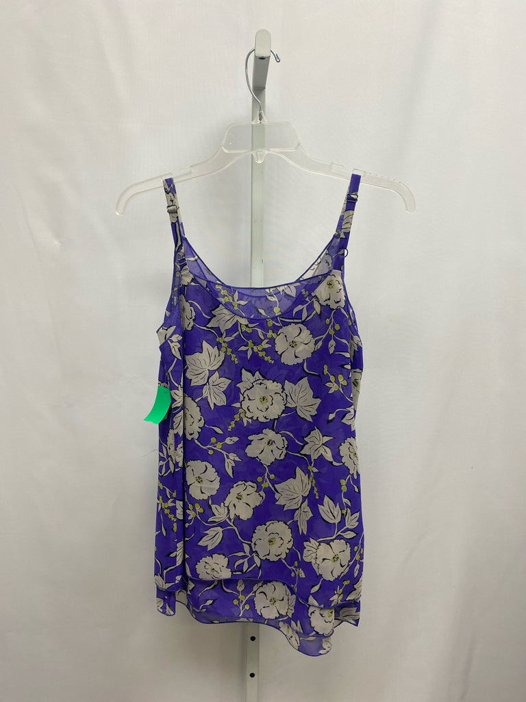 Cabi Size Small Purple Floral Sleeveless Top