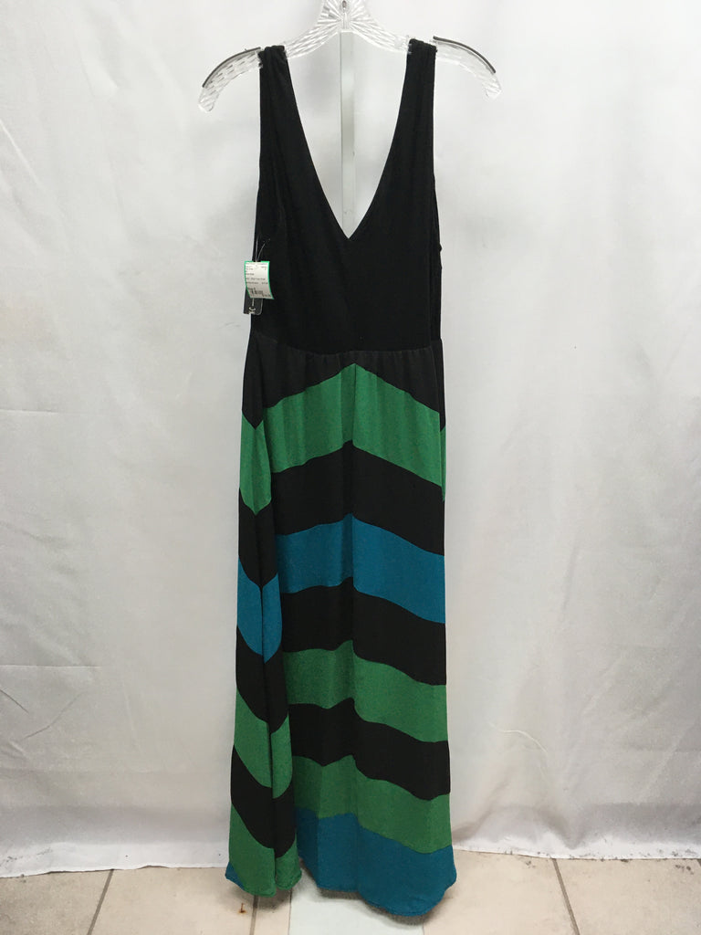 Size 8 Inc Black stripe Maxi Dress