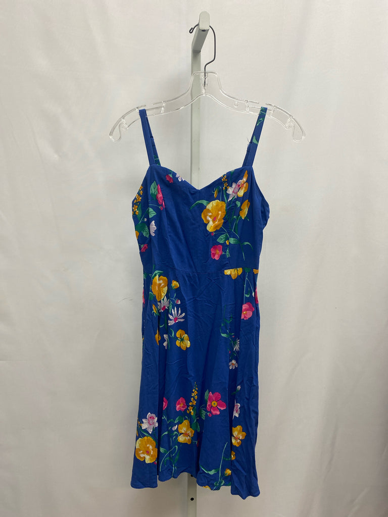Size Small Old Navy Blue Floral Sleeveless Dress