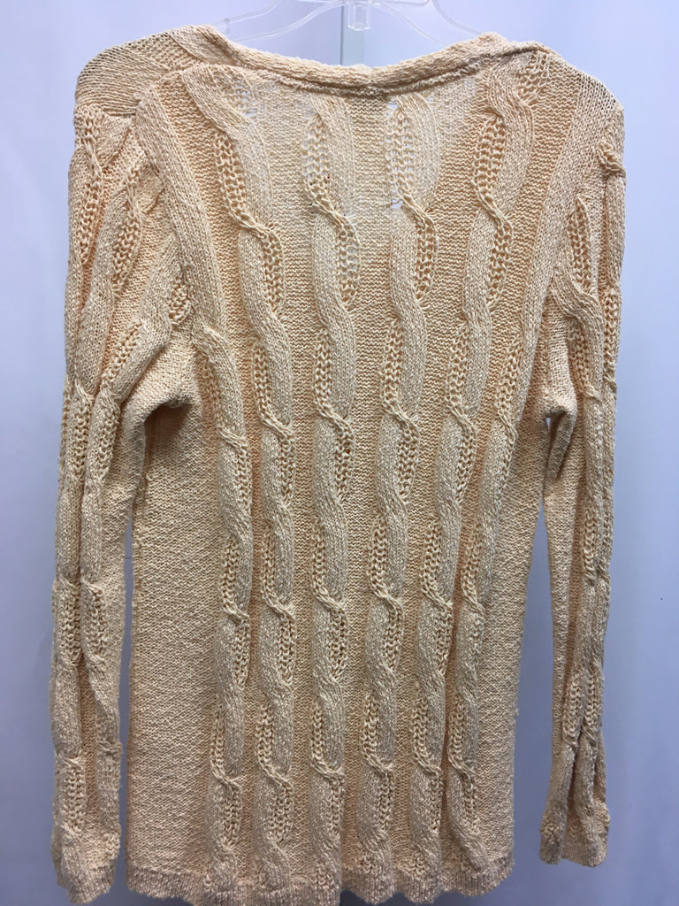 jjill Size Medium Pale Yellow Long Sleeve Sweater