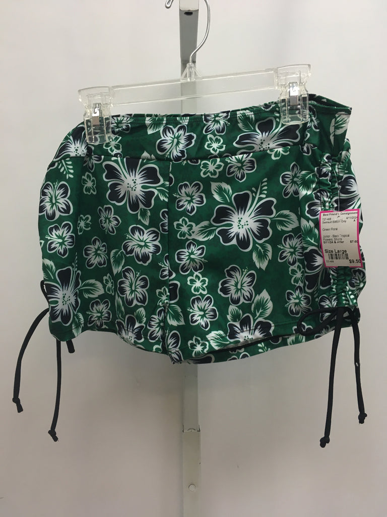 Size Large Green Floral Swimsuit Bottom Only