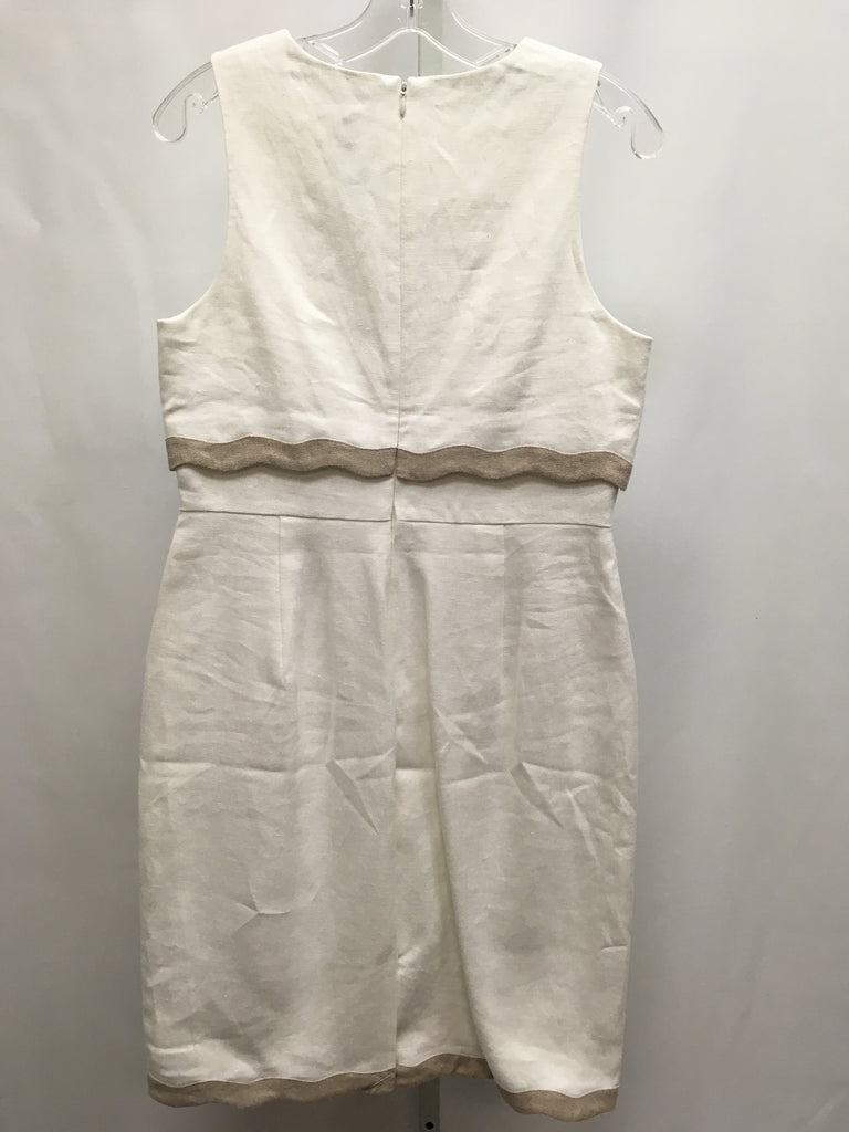 Size 8 J Crew White Sleeveless Dress