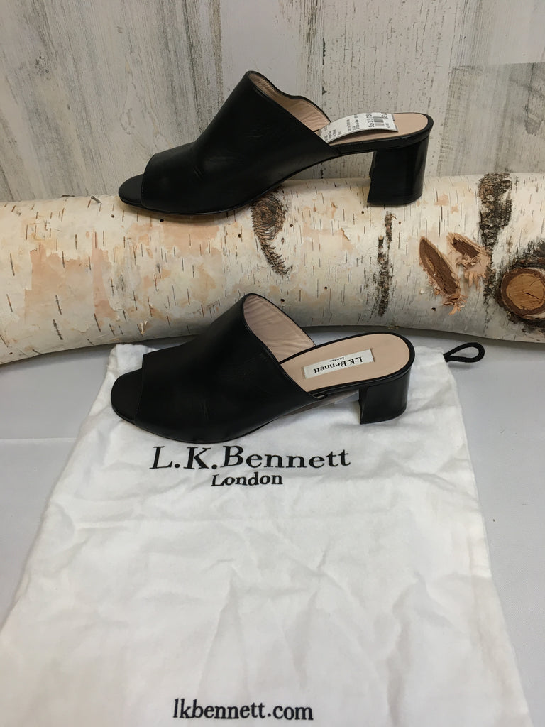 L.K. Bennett Size 37.5 (7.5/8) Black Designer Shoe