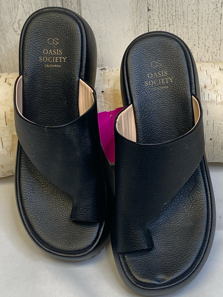 oasis Size 10 Black Sandals