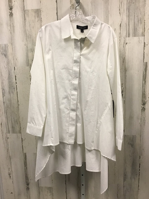 Rachel Zoe Size Large White Long Sleeve Tunic