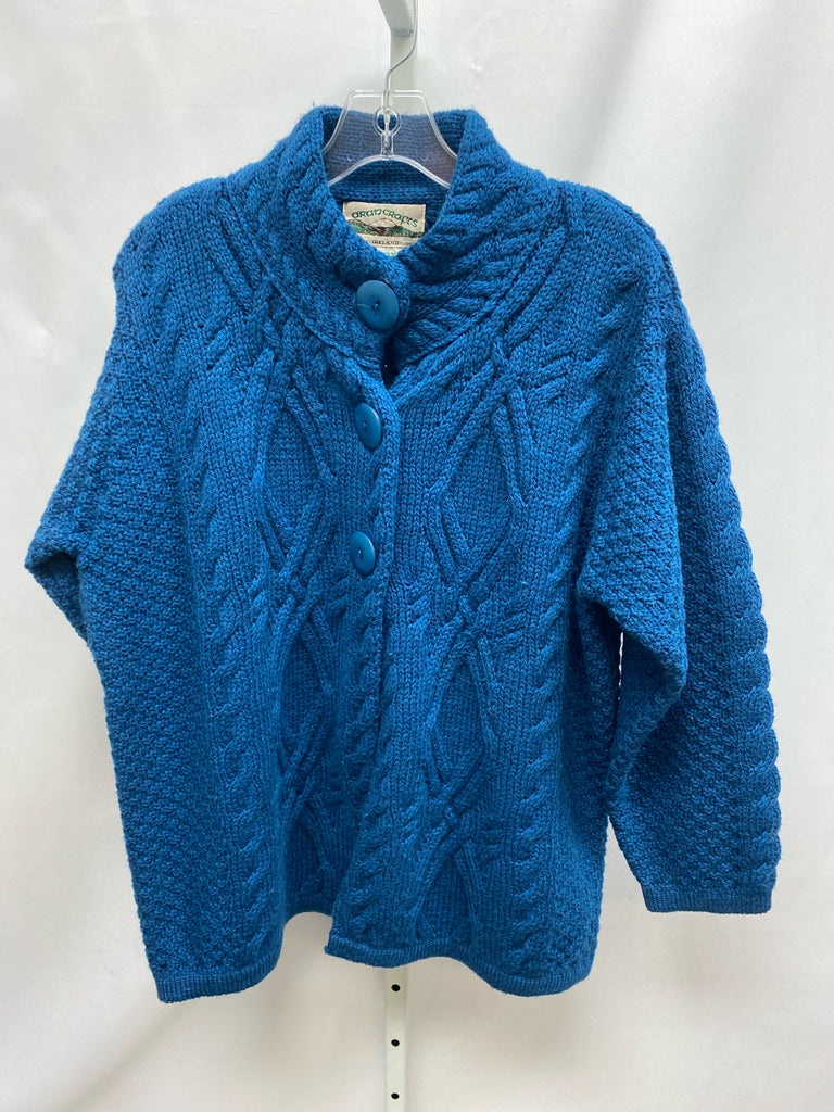 aran crafts Size XL Turquoise Cardigan