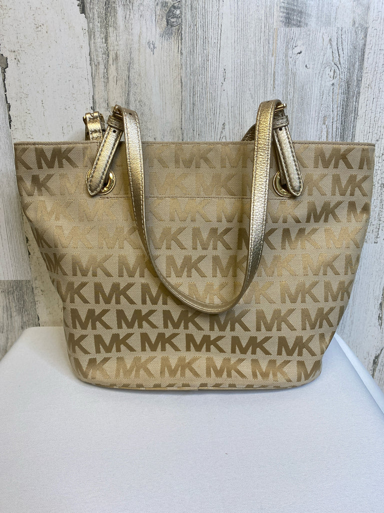 Michael Kors Gold Print Designer Handbag