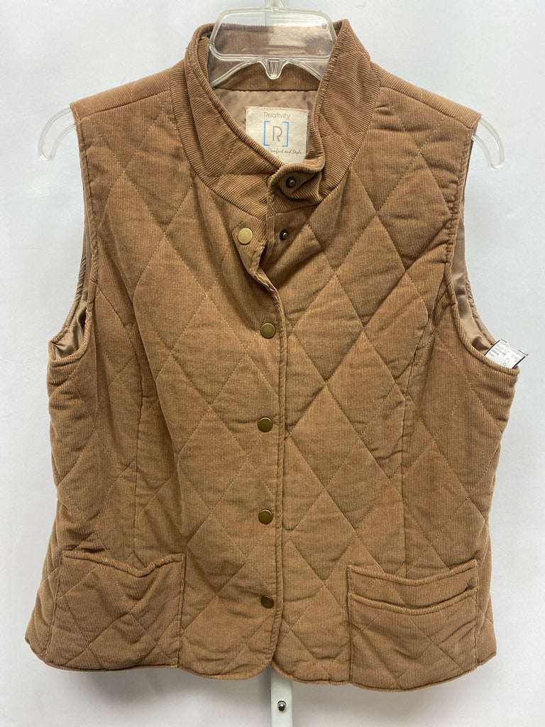 Relativity Size XLP Brown Vest/Outerwear