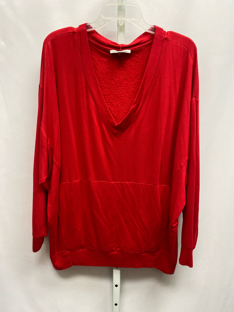 Express Size Large Red Long Sleeve Top