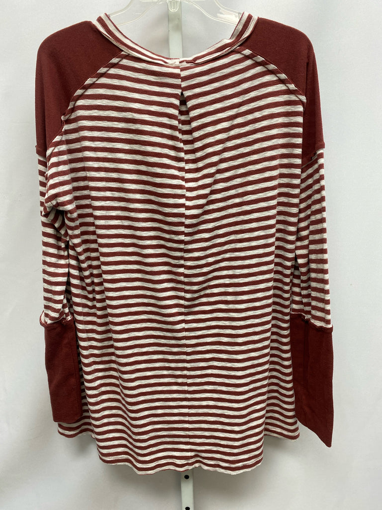 easel Size Large Rust Stripe Long Sleeve Top