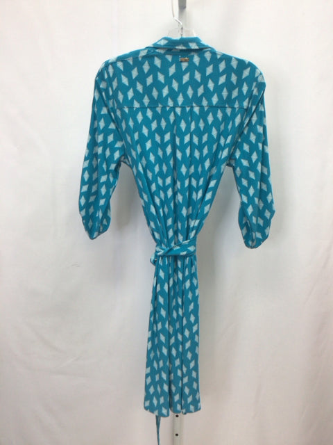 Anne Klein Size Medium Turq. Print 3/4 Sleeve Dress
