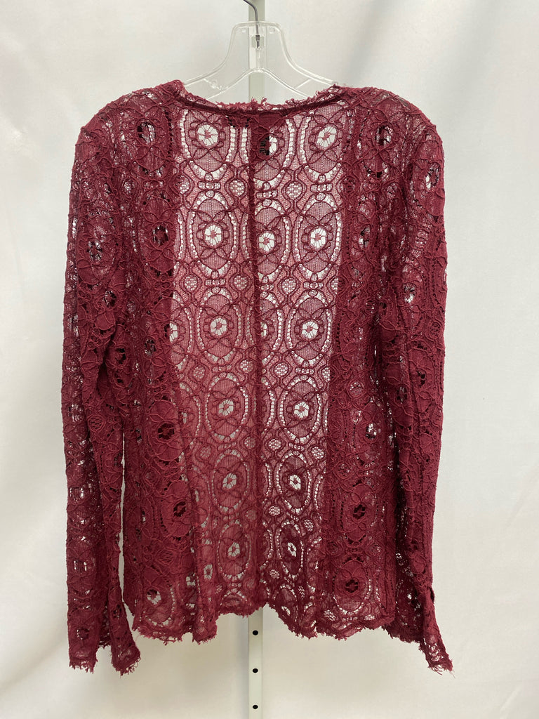 BKE Size Medium Merlot Cardigan