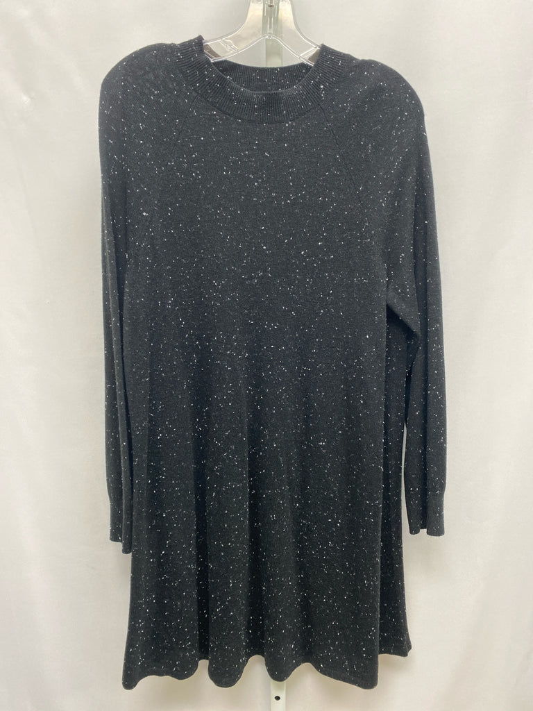 Size Large LOFT Black Polka Dot Long Sleeve Dress