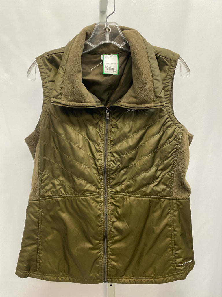 Columbia Size Large Army Green Vest/Outerwear