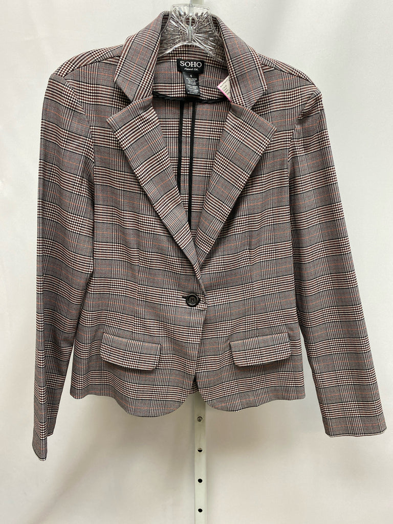 Soho Size Small Gray Print Blazer