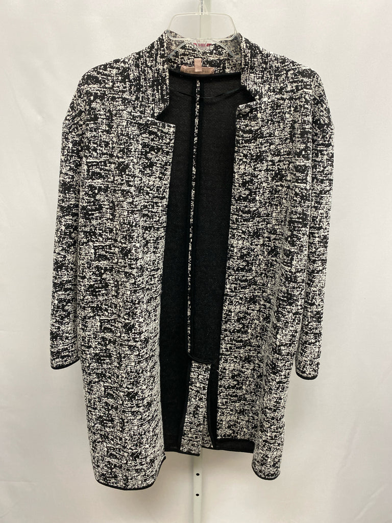 Philosophy Size Medium Black Print Jacket/Top