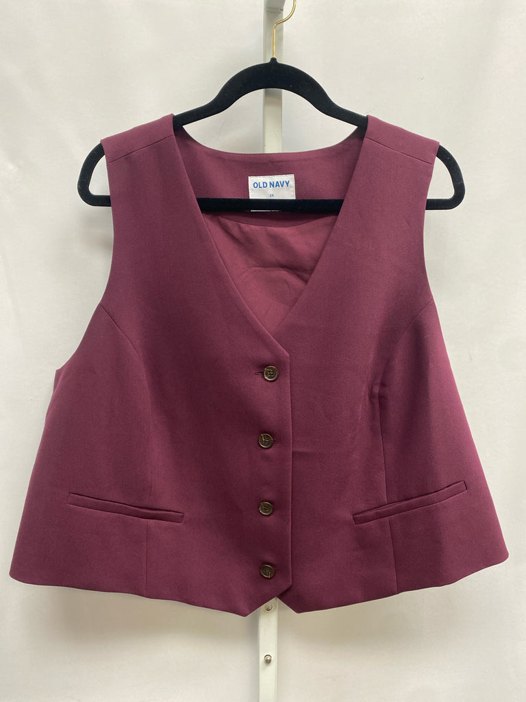 Old Navy Size 2X Wine Vest/Top