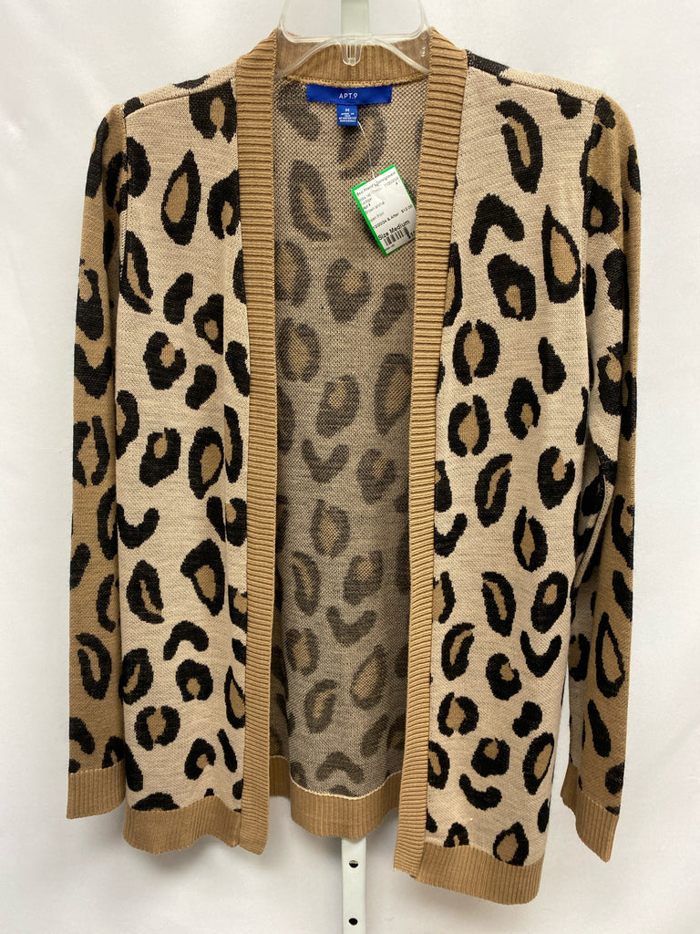 Apt 9 Size Medium Brown animal Cardigan