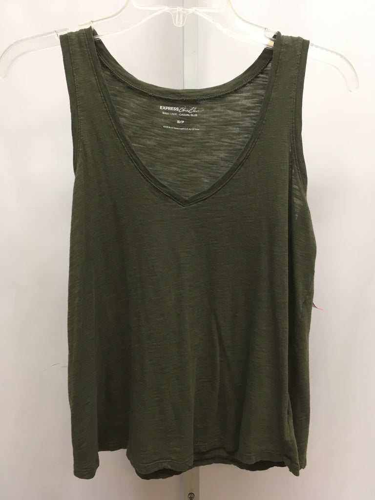 Express Size XS Army Green Sleeveless Top