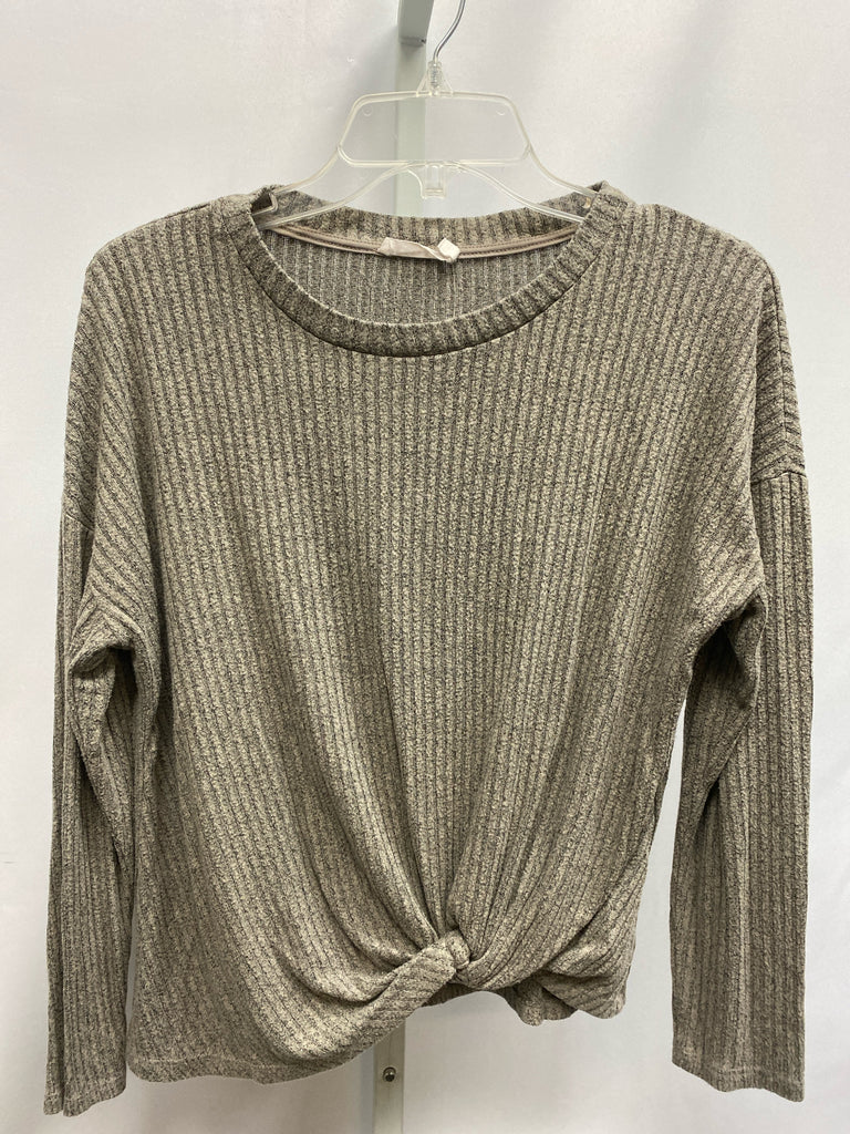 Lush Size XS Brown Long Sleeve Top