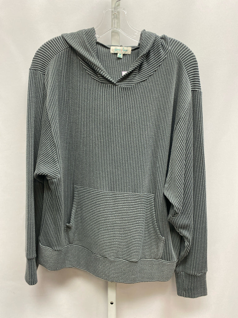 Grace & Lace Size Medium Gray Hoodie