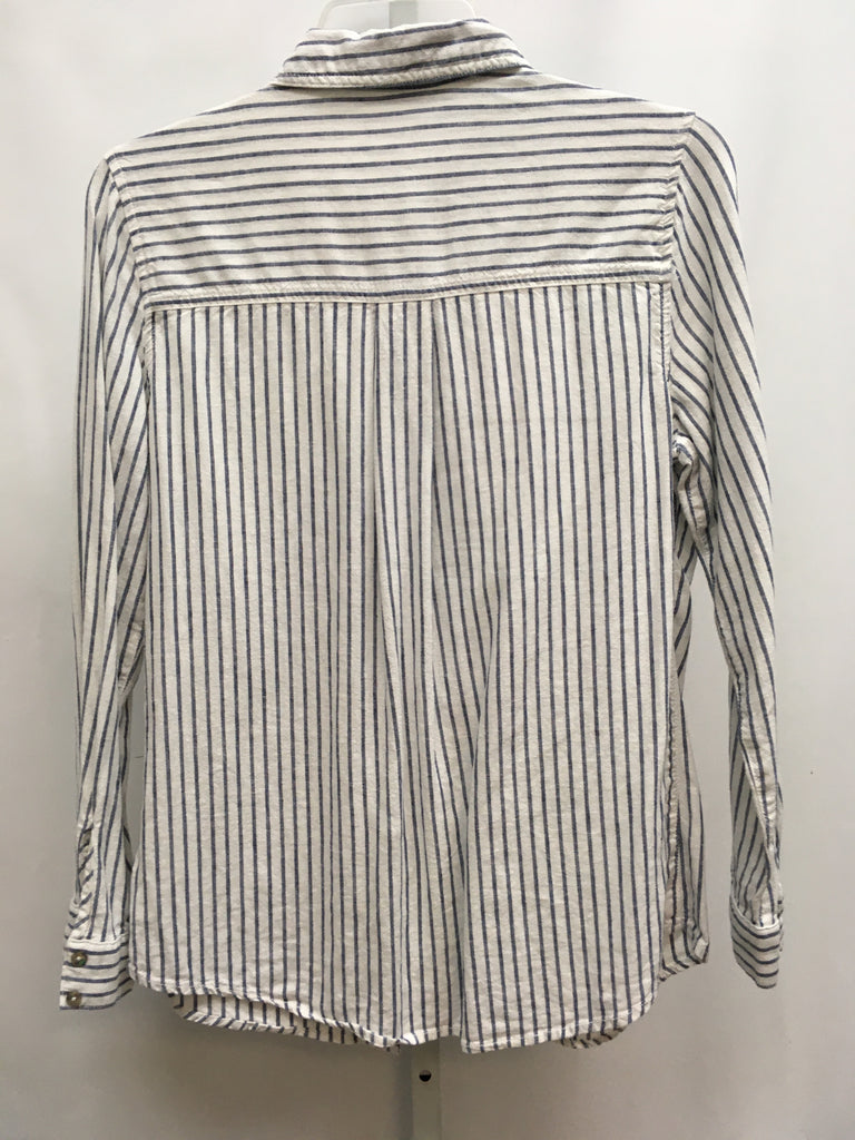 Sigrid Olsen Size Small White/blue Long Sleeve Top