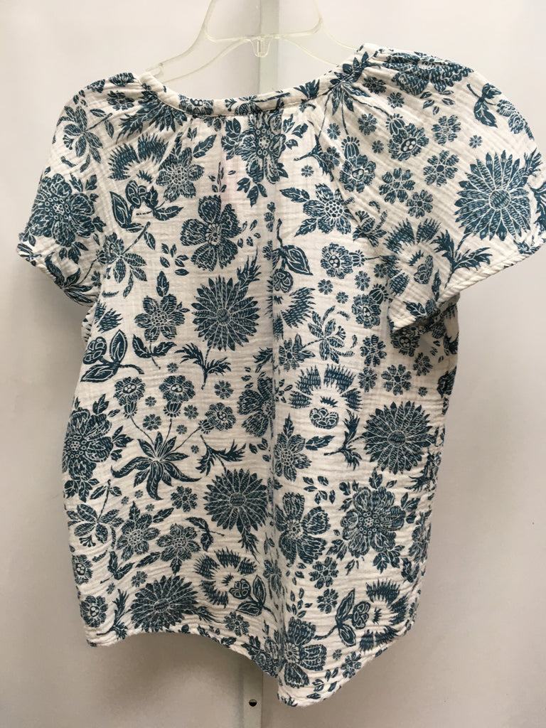 Sonoma Size Small White/blue Short Sleeve Top